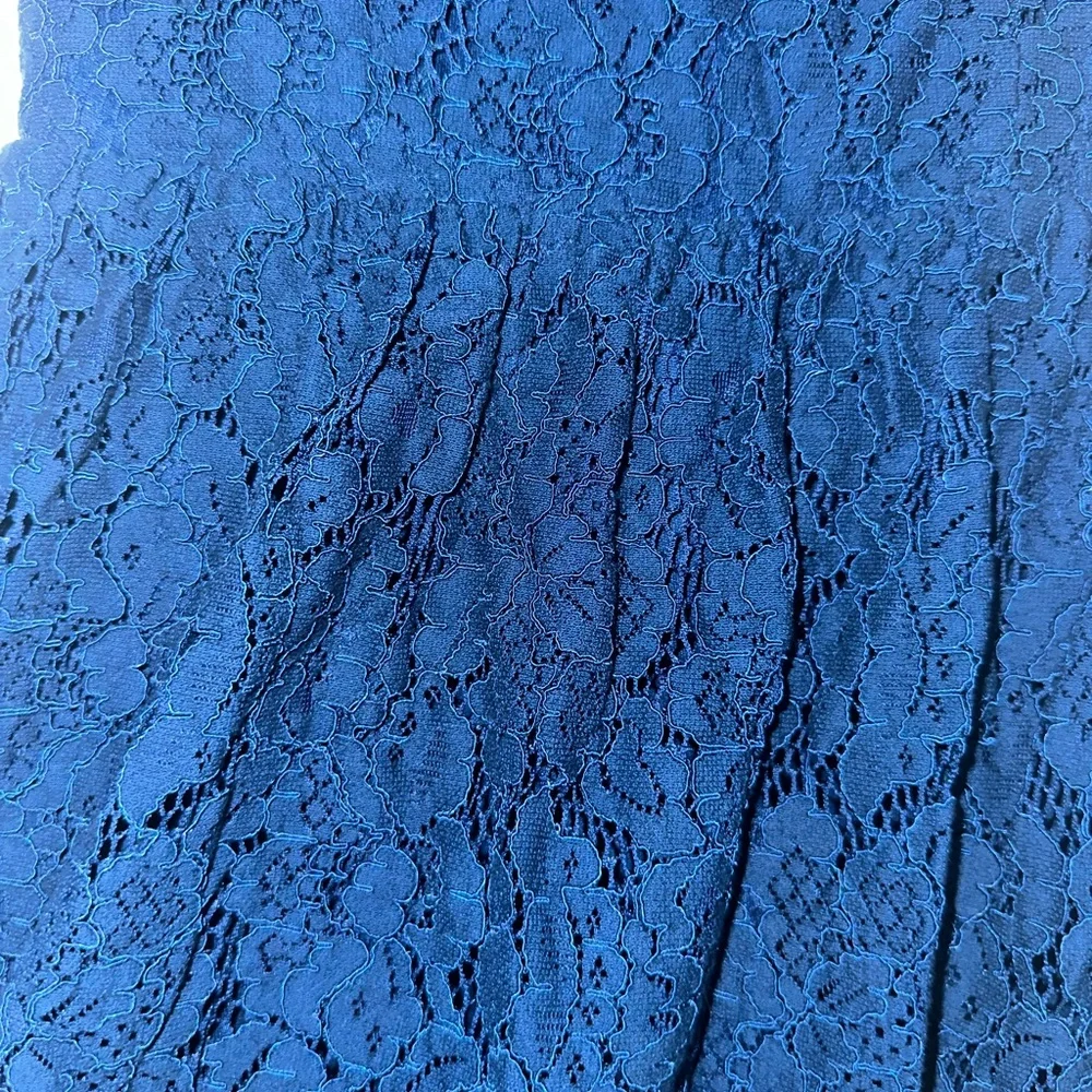 Francesca's Collections High-Low Blue Lace Dress - Picture 3 of 5